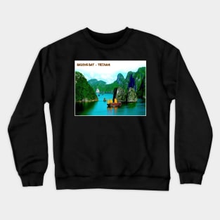 Halong Bay Vietnam Travel and Tourism Advertising Print Crewneck Sweatshirt